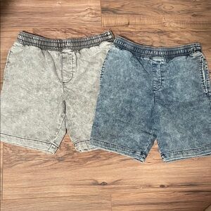 Wonder Nation Kids Gray and Blue Denim Shorts